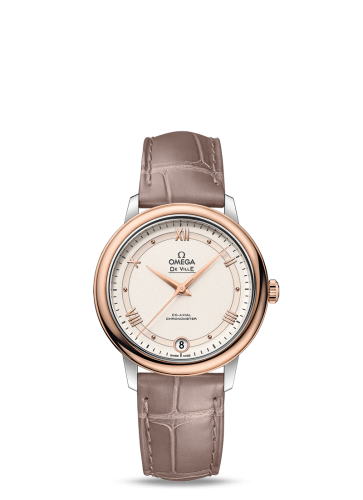 Omega De Ville Prestige Co-Axial 32.7 Stainless Steel / Red Gold / White
